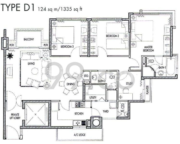 3 Bed Condo for Rent in  Caribbean At Keppel Bay - Image 14